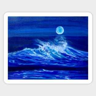 Moonlit Wave Sticker